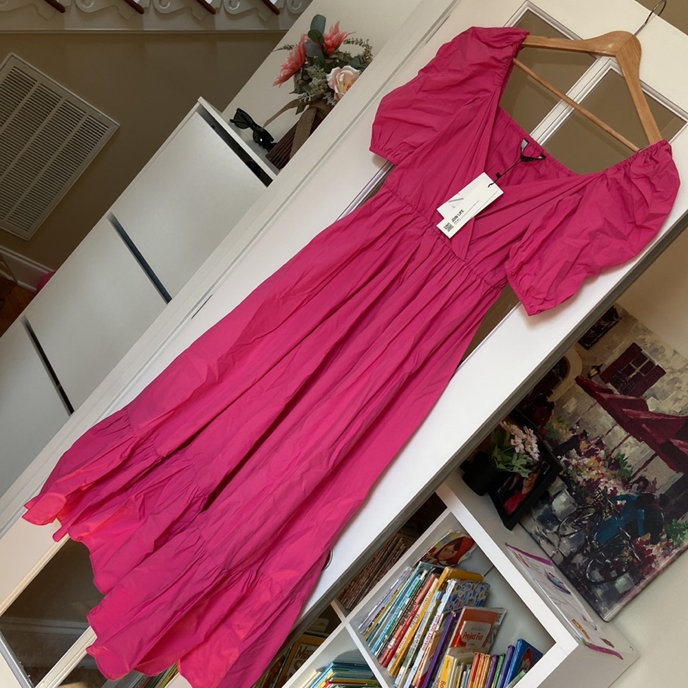 ZARA voluminous puff sleeve dress blogger favorite - Picture 7 of 9